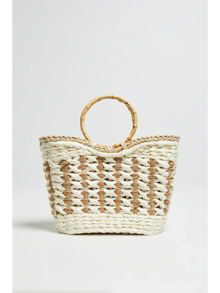 Moodo Weiße Korbtasche Moodo