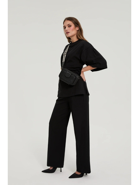 Moodo Schwarze Tasche mit breitem Riemen Moodo