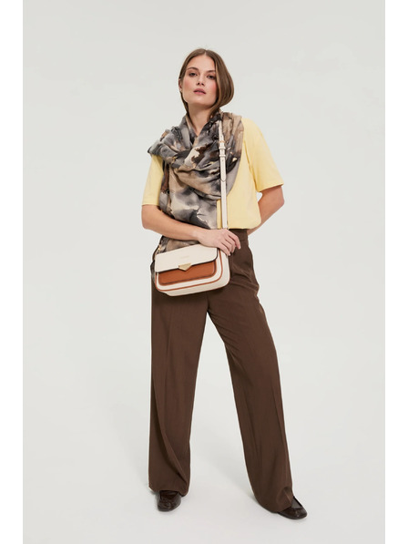 Moodo Beige Tasche mit langem Gurt Moodo