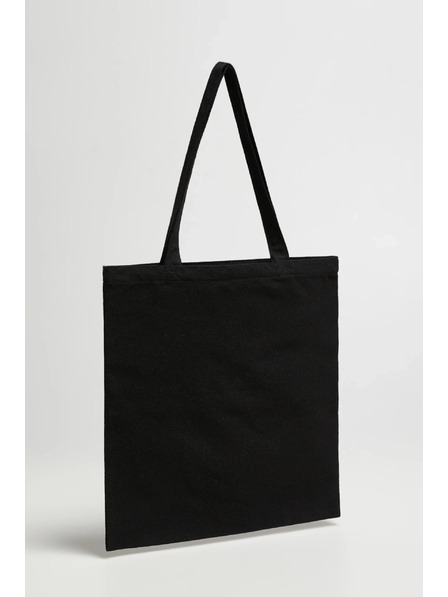 Moodo Schwarze Einkaufstasche mit Aufdruck Moodo