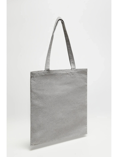 Moodo Graue Einkaufstasche mit Aufdruck Moodo