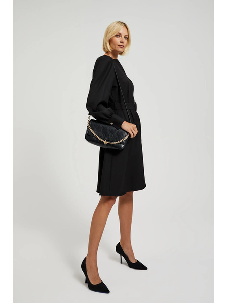 Moodo Elegante schwarze Tasche mit Kette Moodo