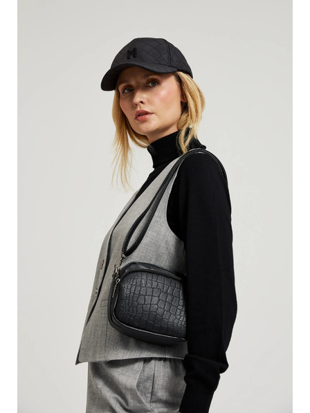 Moodo Kleine schwarze Tasche aus Öko-Leder Moodo