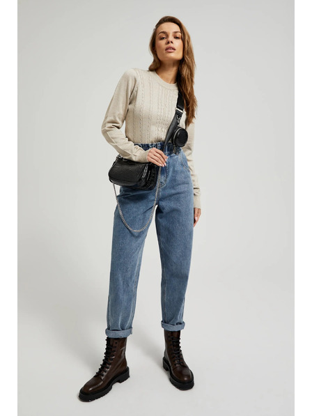 Moodo Doppelte Tasche in Schlangenhaut-Optik schwarz Moodo