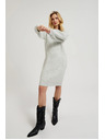 Moodo Graue schlichtes Strickkleid Moodo