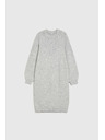 Moodo Graue schlichtes Strickkleid Moodo
