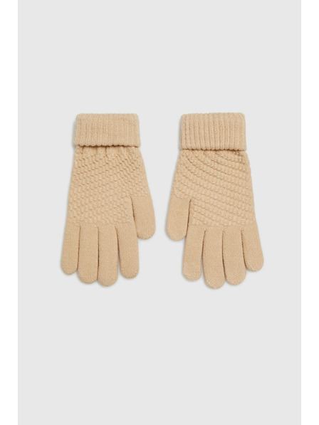 Moodo Beige Strickhandschuhe von Moodo