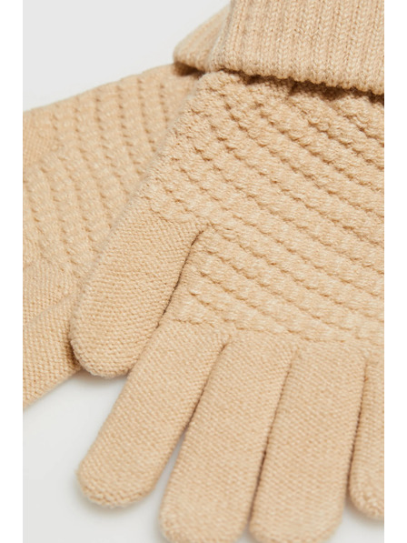 Moodo Beige Strickhandschuhe von Moodo