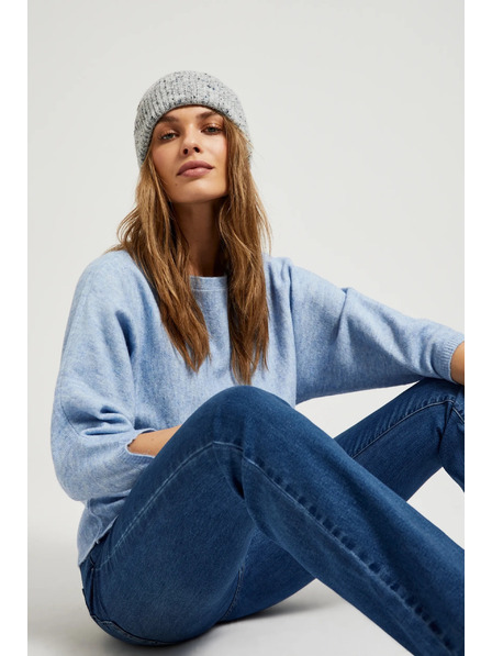 Moodo Gerippte Mütze grau Moodo