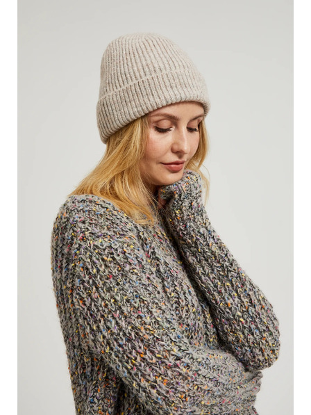 Moodo Gerippte Mütze beige Moodo