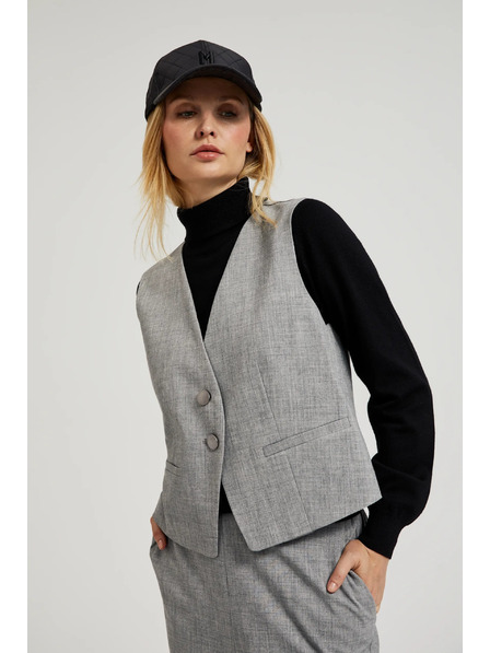 Moodo Elegante Weste grau Moodo