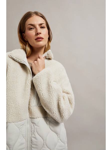 Moodo Beige Teddy-Jacke Moodo