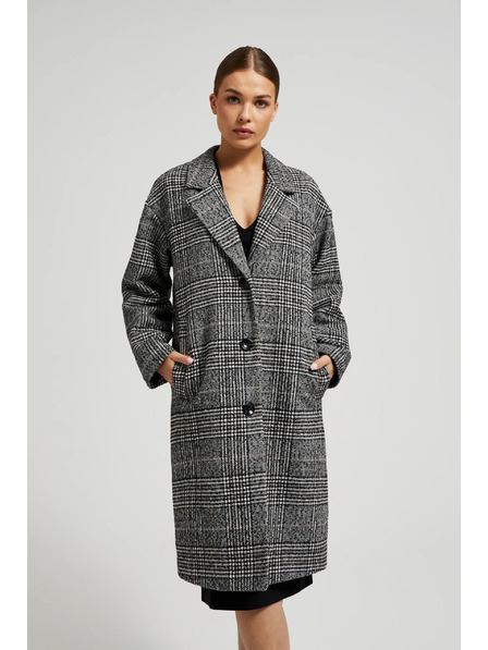 Moodo Oversize-Karomantel schwarz Moodo