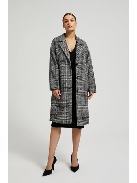 Moodo Oversize-Karomantel schwarz Moodo