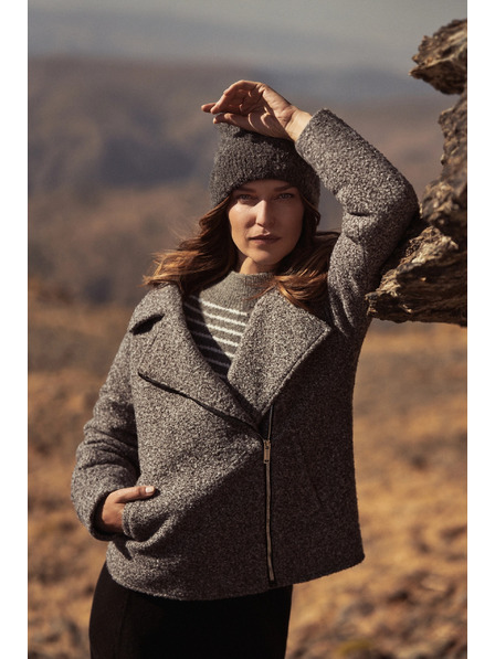 Moodo Reißverschlussjacke grau Moodo