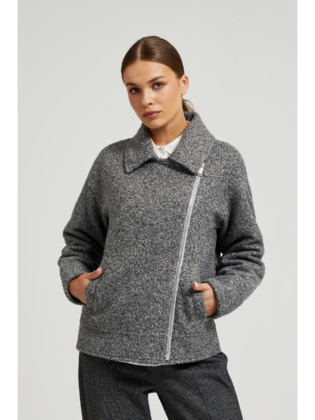 Moodo Reißverschlussjacke grau Moodo