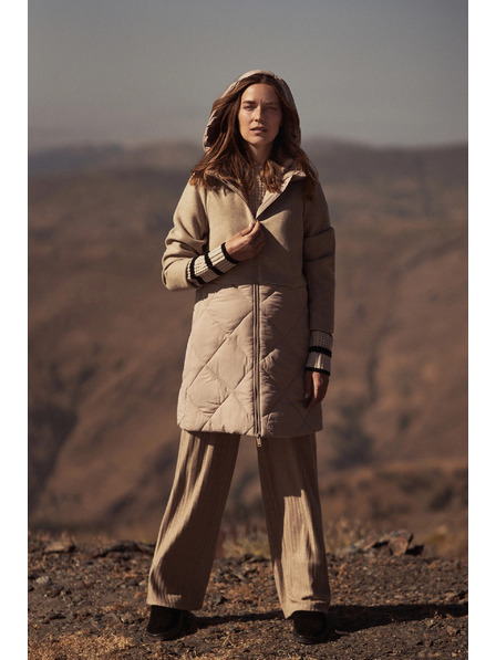 Moodo Jacke mit abnehmbarer Kapuze beige Moodo