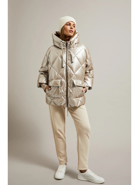Moodo Steppjacke mit großen Taschen in Beige Moodo