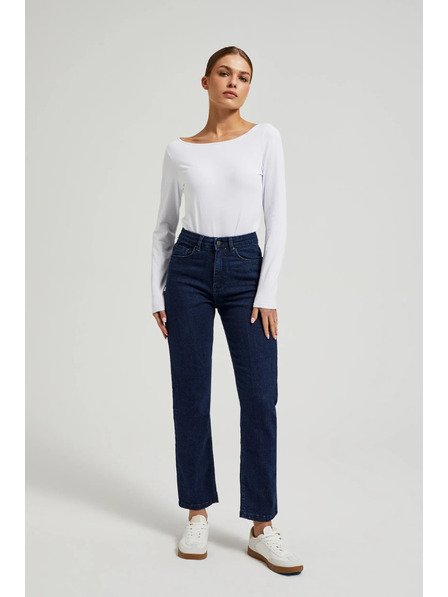 Moodo Dunkelblau Jeans mit geradem Bein Moodo