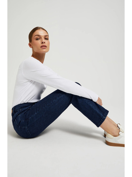 Moodo Dunkelblau Jeans mit geradem Bein Moodo