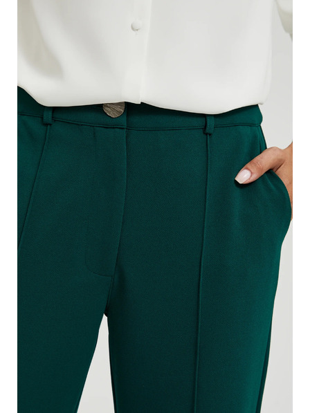 Moodo Grüne gerade Hose in Klasse-Optik Moodo