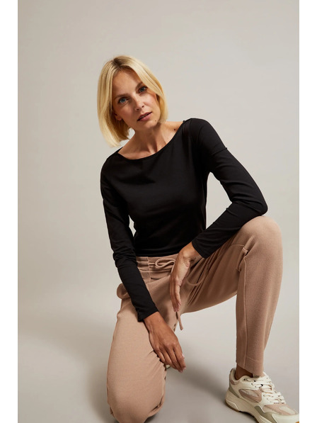 Moodo Beige Hose mit Bindung Moodo