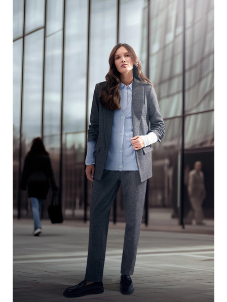 Moodo Cigarettenhose mit Taschen schwarz Moodo