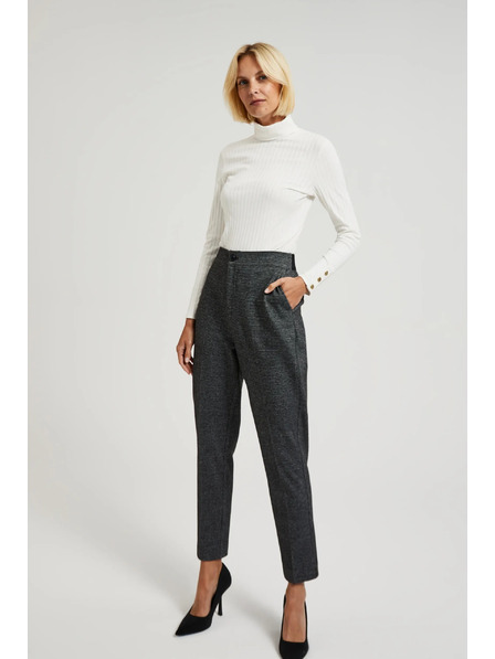 Moodo Cigarettenhose mit Taschen schwarz Moodo