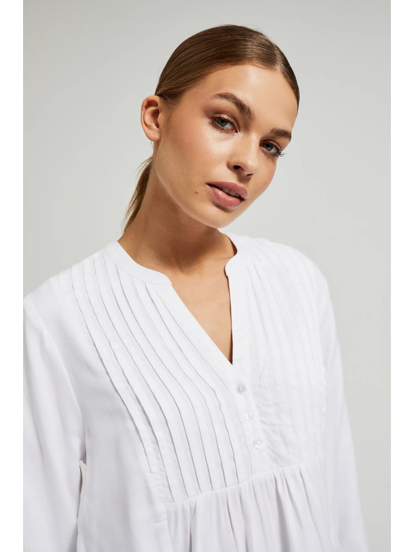 Moodo Langarmhemd weiß von Moodo