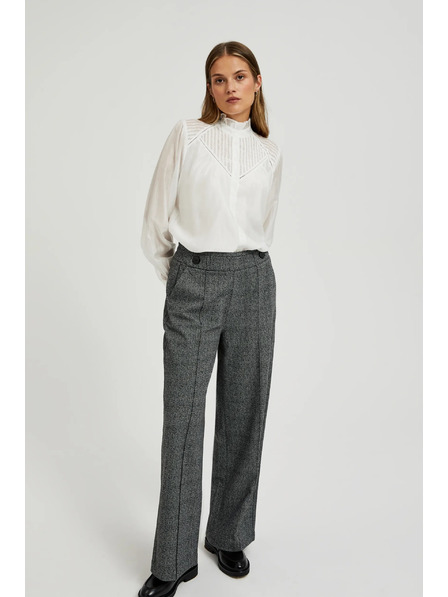 Moodo Baumwoll-Bluse mit Volants weiß von Moodo