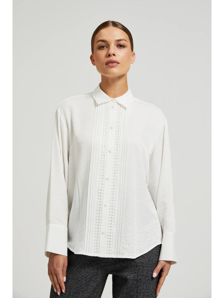 Moodo Elegantes Viskose-Hemd weiß von Moodo
