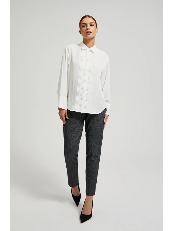 Moodo Elegantes Viskose-Hemd weiß von Moodo