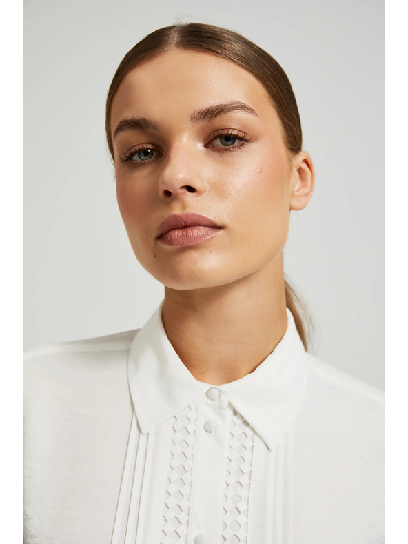 Moodo Elegantes Viskose-Hemd weiß von Moodo