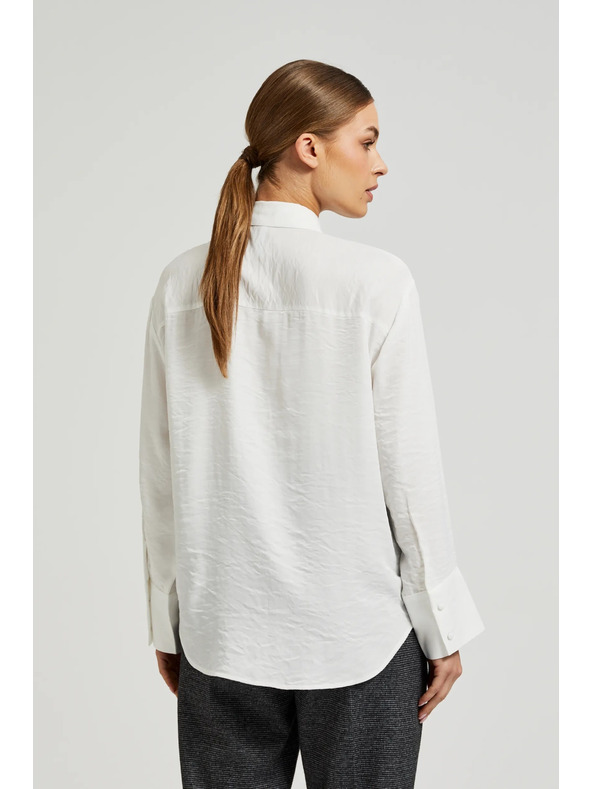 Moodo Elegantes Viskose-Hemd weiß von Moodo