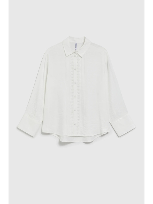 Moodo Elegantes Viskose-Hemd weiß von Moodo