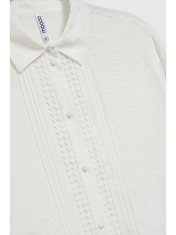 Moodo Elegantes Viskose-Hemd weiß von Moodo