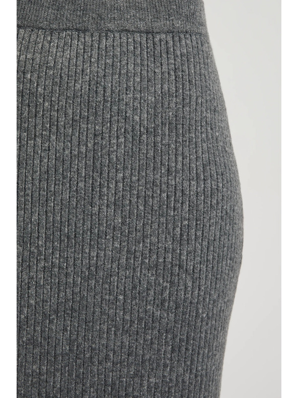 Moodo Gestrickter Midirock grau Moodo