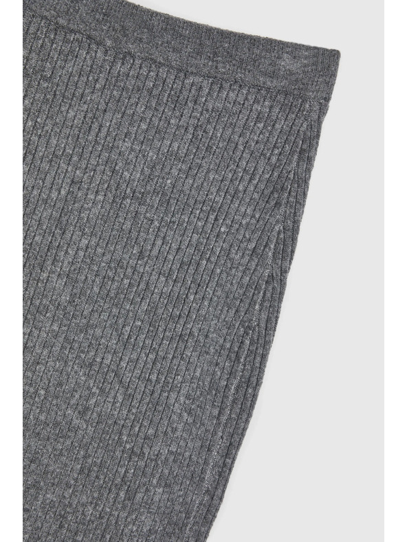 Moodo Gestrickter Midirock grau Moodo