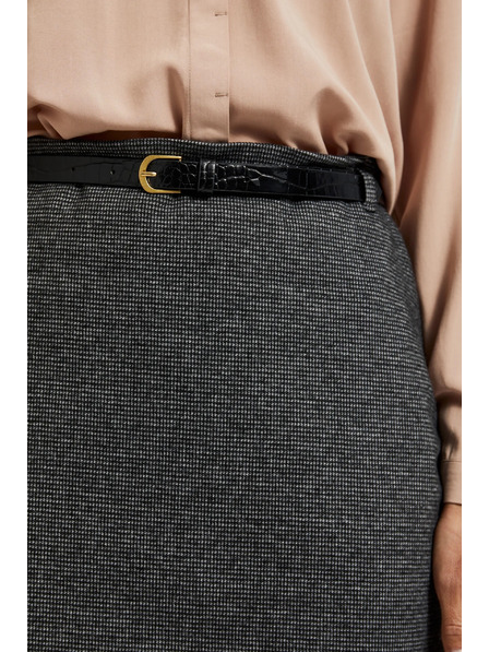 Moodo Knielanges Bleistiftrock grau Moodo