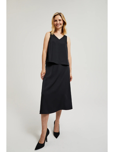 Moodo Schwarzer A-Linien Rock Moodo