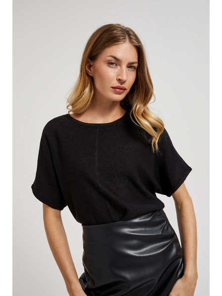 Moodo Bleistiftrock aus Öko-Leder schwarz Moodo