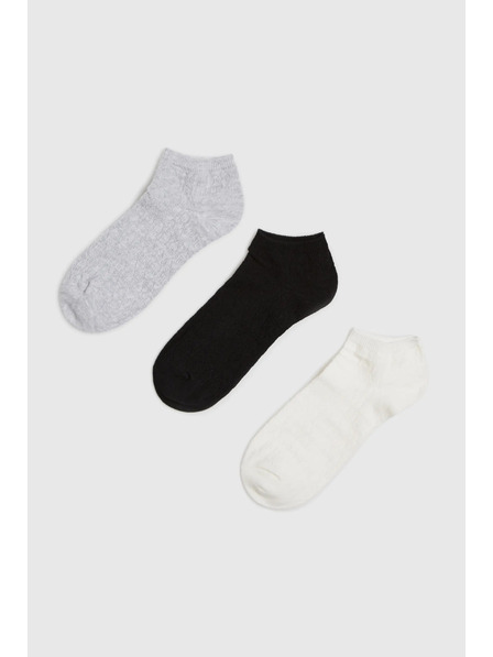Moodo 3er-Pack Socken weiß grau schwarz Moodo