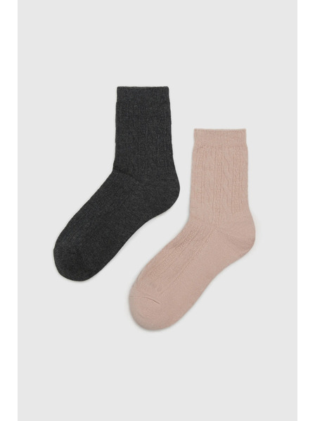 Moodo 2er-Pack Socken mit dekorativem Muster Moodo