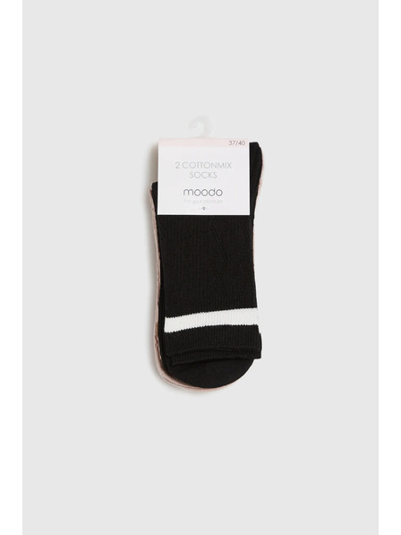 Moodo 2er-Pack lange Socken Moodo