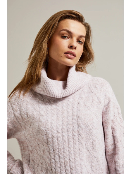 Moodo Pullover mit dickem Kragen in Rosa von Moodo
