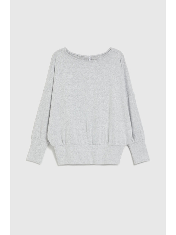 Moodo Glatter Pullover mit langen Ärmeln in Grau von Moodo