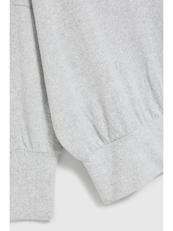 Moodo Glatter Pullover mit langen Ärmeln in Grau von Moodo