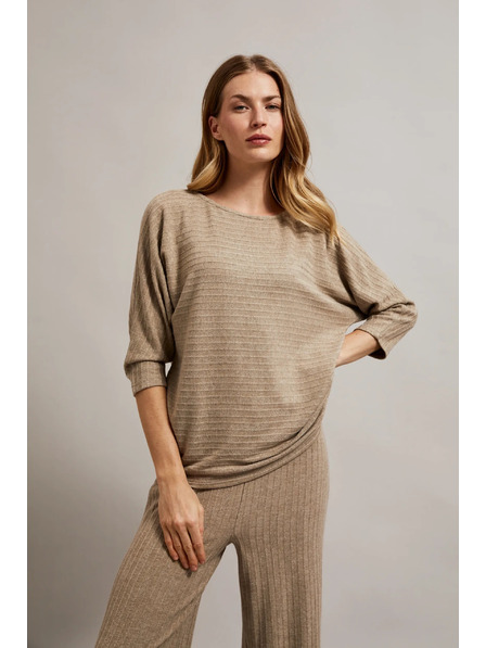 Moodo Pullover mit Metallfaden in Beige von Moodo