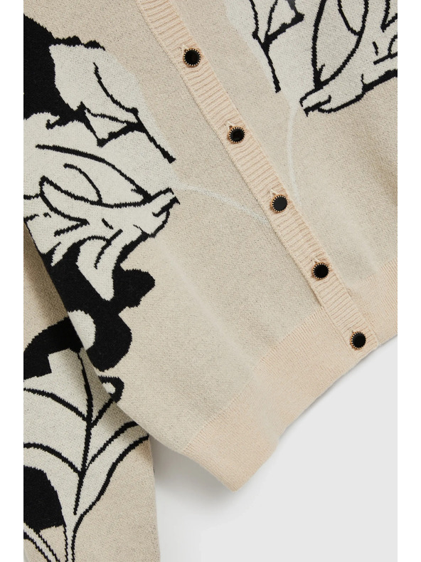 Moodo Strickpullover mit Knöpfen beige Moodo