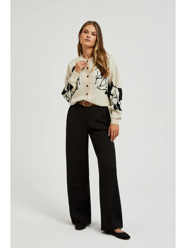 Moodo Strickpullover mit Knöpfen beige Moodo